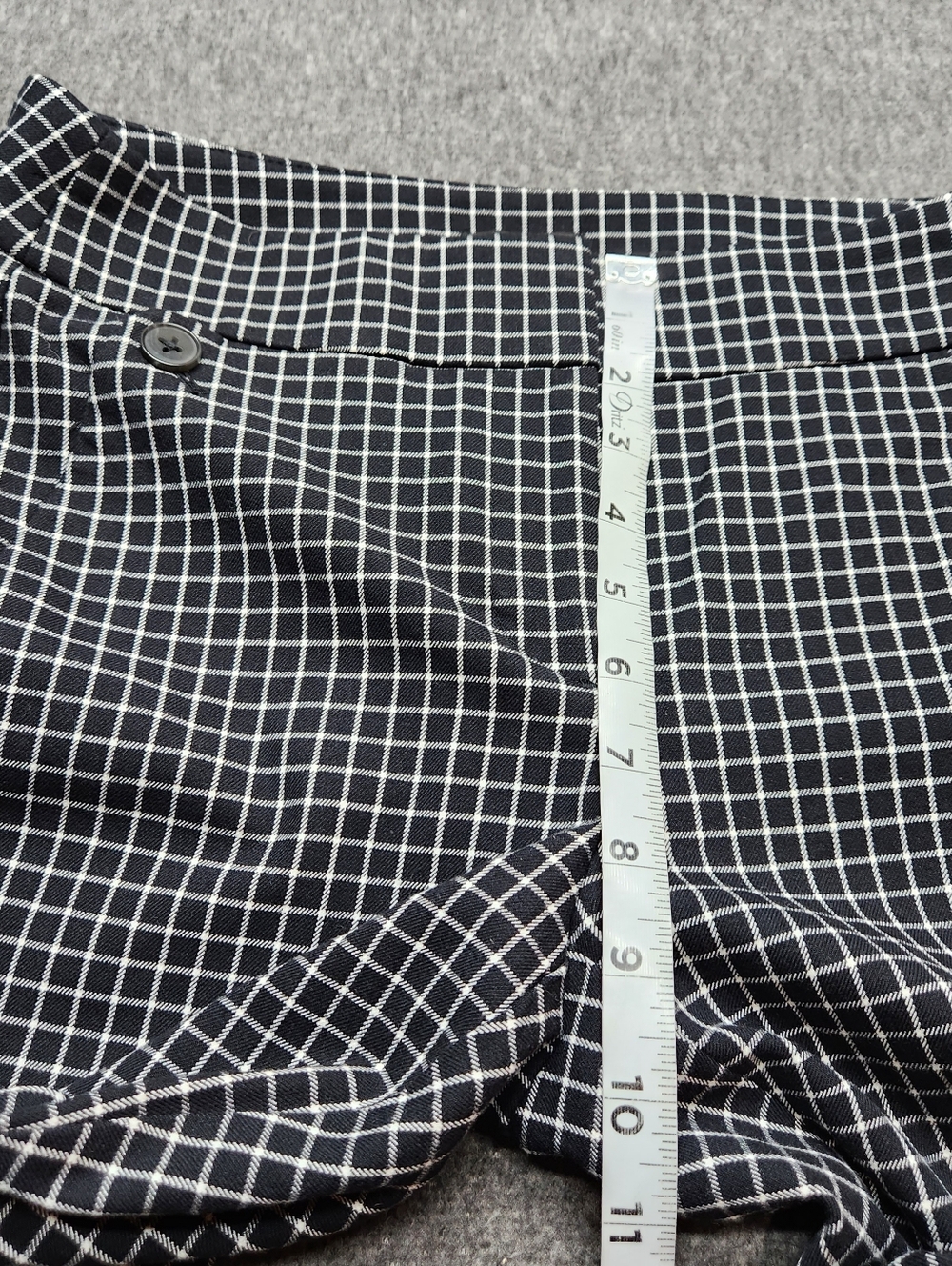 LOFT Marisa Pants Womens 2P Black Check Ankle Work Stretch - Picture 3 of 9
